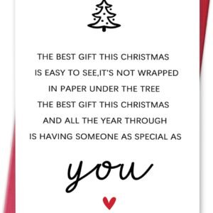 Ziwenhu Sweet Christmas Card, Romantic Greeting for Husband and Wife, Festival Gift for Boyfriend Girlfriend, Premium Quality, Blank Inside