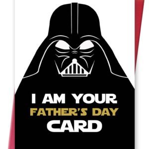 Ziwenhu Star Wars Fathers Day Card,Funny Fathers Day Star Wars Gifts,Darth Vader Fathers Day,Star Wars Dad Cards for Husband, Dad, Son,I Am Your Fathers Day Card