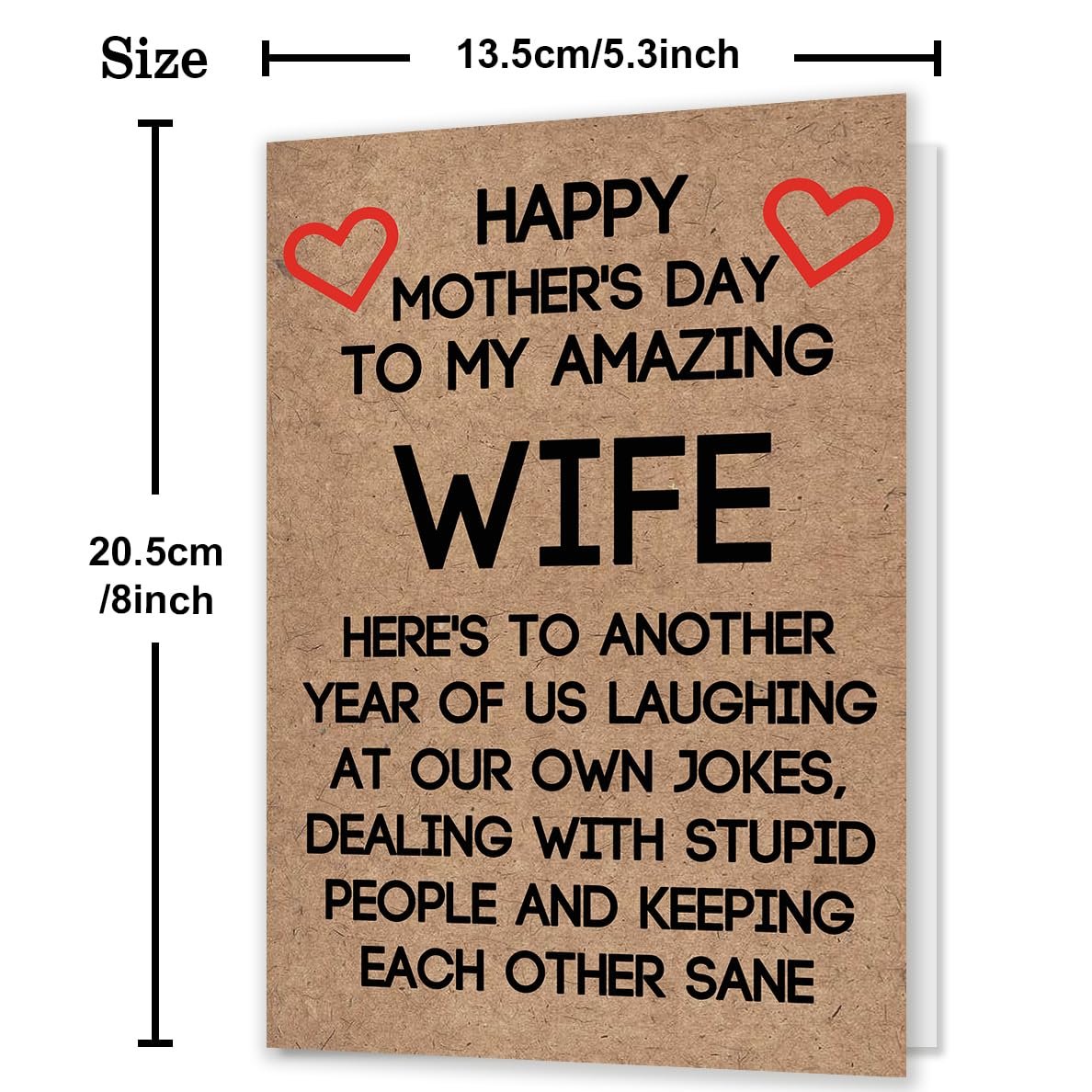 Ziwenhu Rude Wife Mother's Day Card from Husband, Funny Mothers Day Gifts Idea for Wife,Humor Mother's Day Card for Women,Unique Gifts for Mothers Day - Image 5