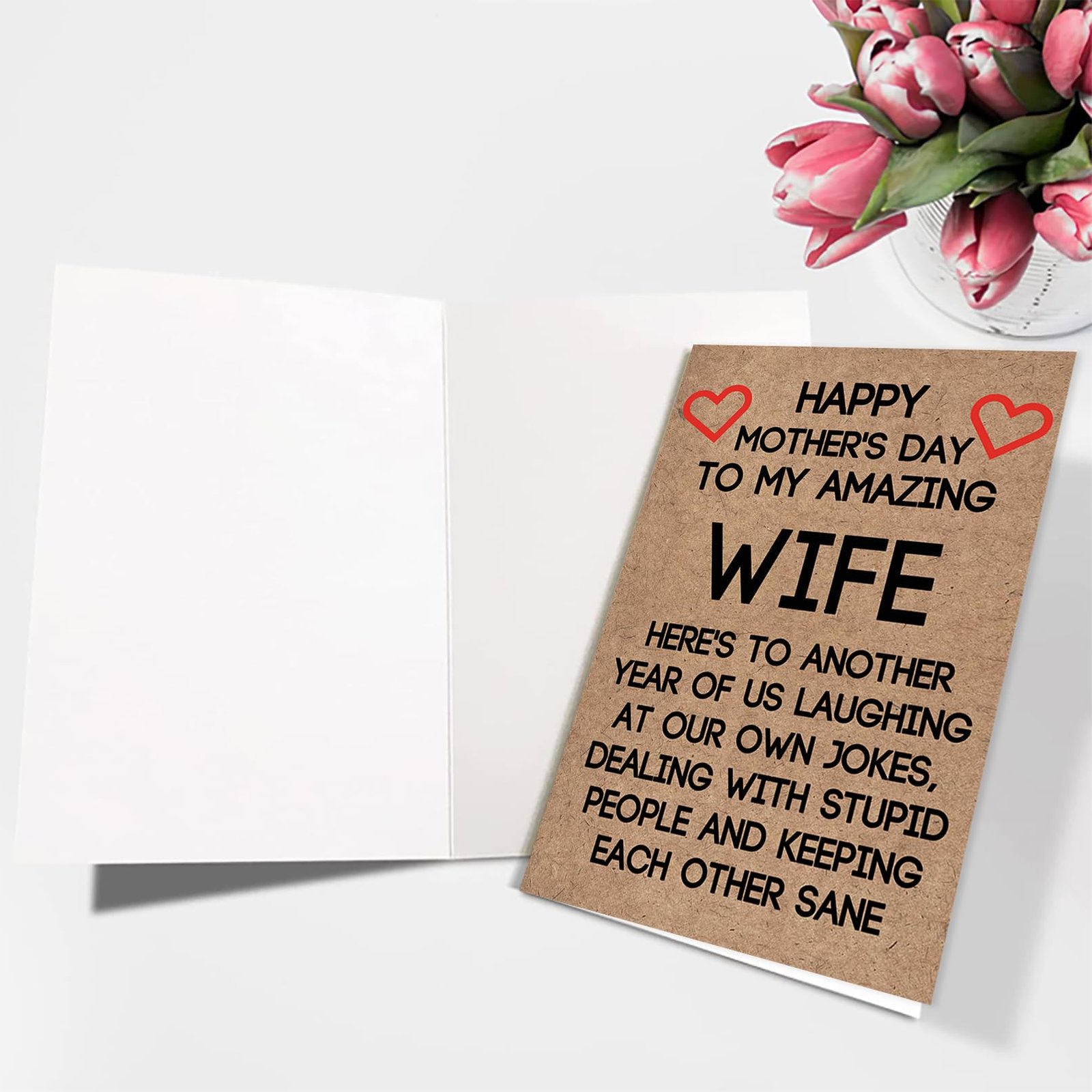 Ziwenhu Rude Wife Mother's Day Card from Husband, Funny Mothers Day Gifts Idea for Wife,Humor Mother's Day Card for Women,Unique Gifts for Mothers Day - Image 4