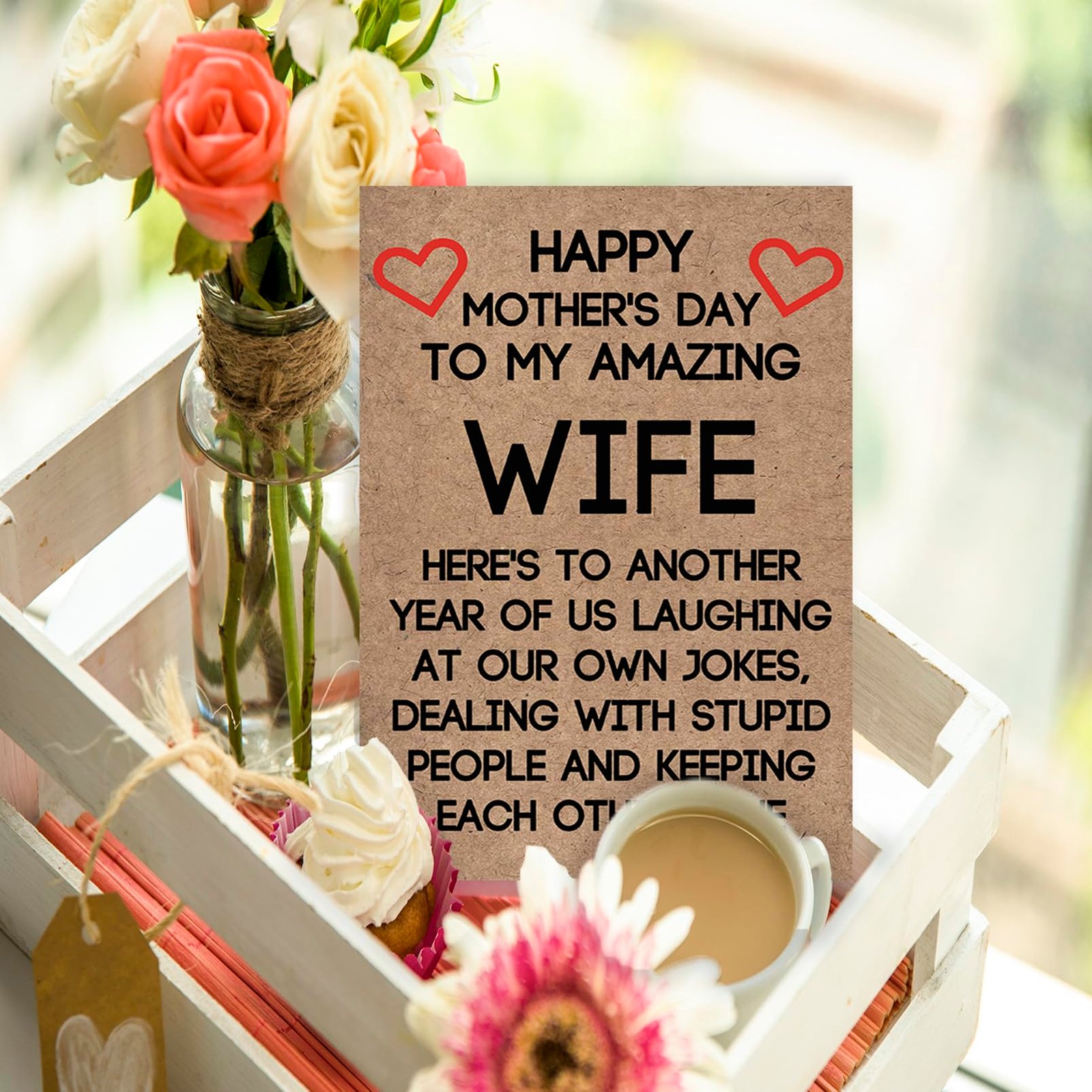Ziwenhu Rude Wife Mother's Day Card from Husband, Funny Mothers Day Gifts Idea for Wife,Humor Mother's Day Card for Women,Unique Gifts for Mothers Day - Image 7